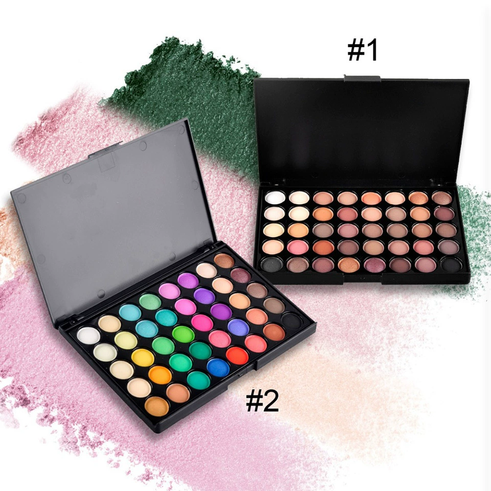 Eyeshadow Palette POPFEEL 40-color, pearl & matte finishes, earth or candy tones