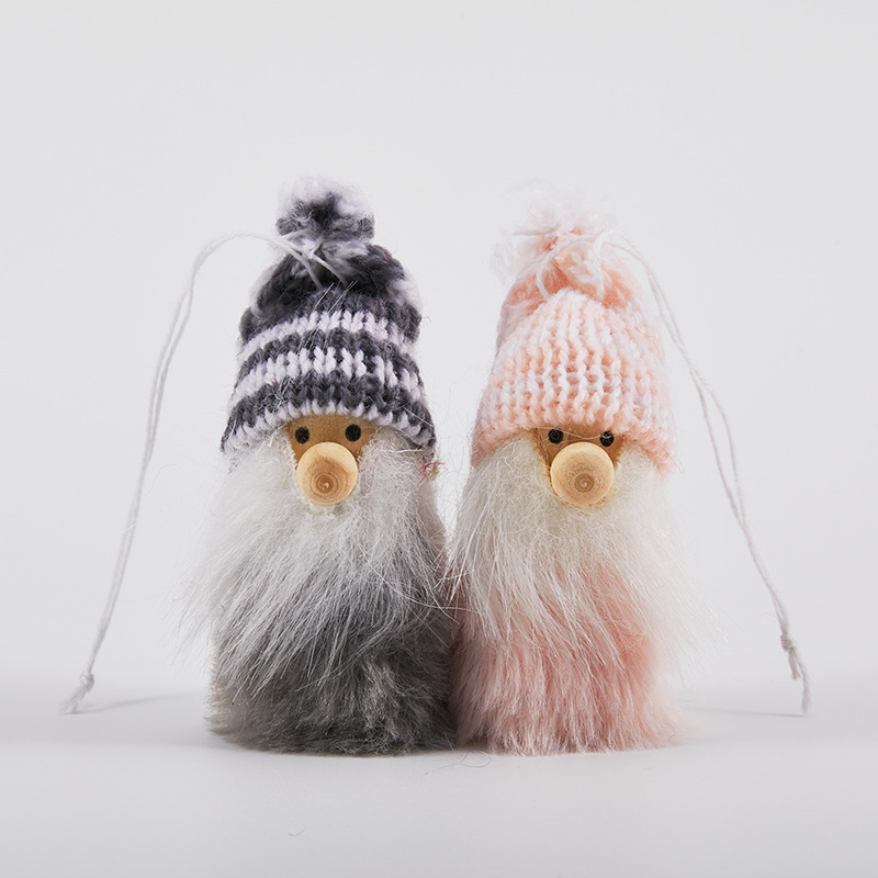 Fieltro colgante niña pequeña ángel viejo muñeca de peluche accesorios árbol de Navidad muñeca de nieve decoración colgante de Navidad