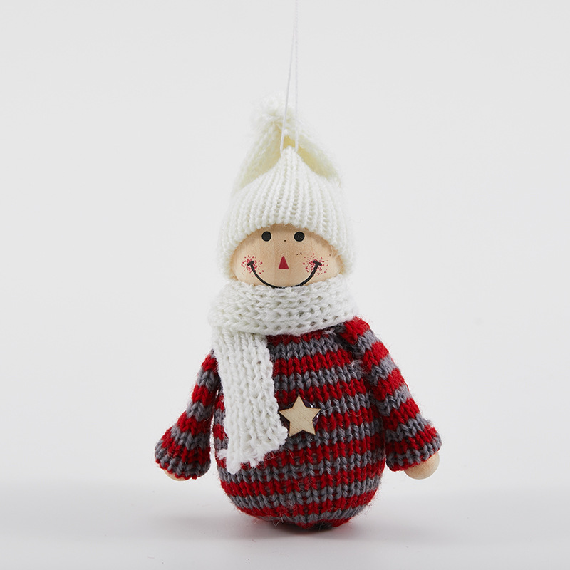 Fieltro colgante niña pequeña ángel viejo muñeca de peluche accesorios árbol de Navidad muñeca de nieve decoración colgante de Navidad