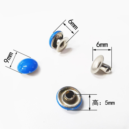 Round bumping nails, round bumping nails, colorful round mushrooms, fluorescent colors, clothing decorative nails, shoes and bags decorative materials