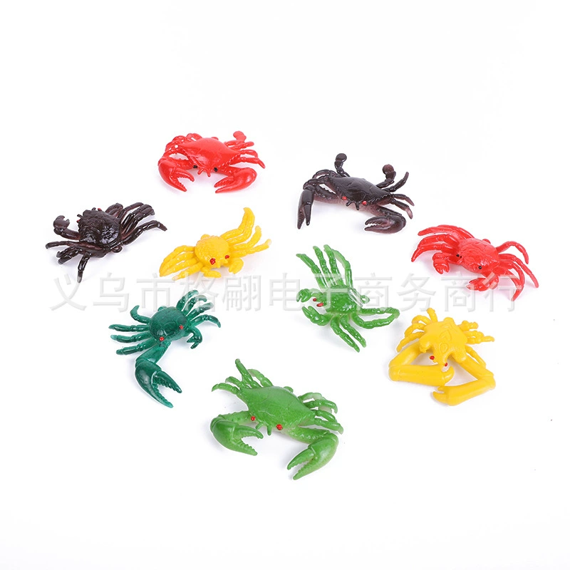 Моделирование маленького краба Защита окружающей среды мягкая резина TPR Милая мультяшная форма креативная игрушка яичная скорлупа реквизит