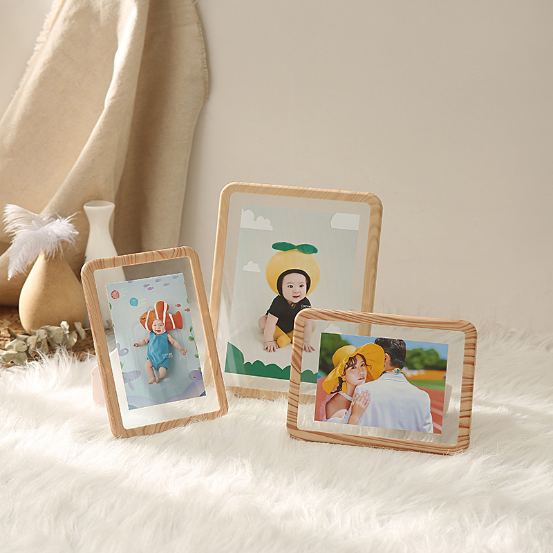 Creative 10 inch 7 inch 8 inch 6 inch 5 inch transparent photo frame baby set table retro wedding dress children's photo studio photo frame wholesale
