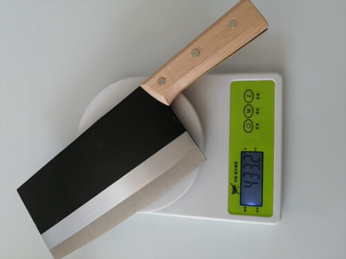 Professional Chef Knife for Hotel Restaurant - Thick Back Straight Handle Mulberry Wood Knife with Hand-Sharpened Blade