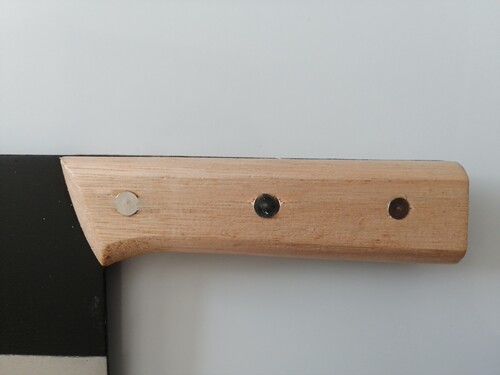 Professional Chef Knife for Hotel Restaurant - Thick Back Straight Handle Mulberry Wood Knife with Hand-Sharpened Blade