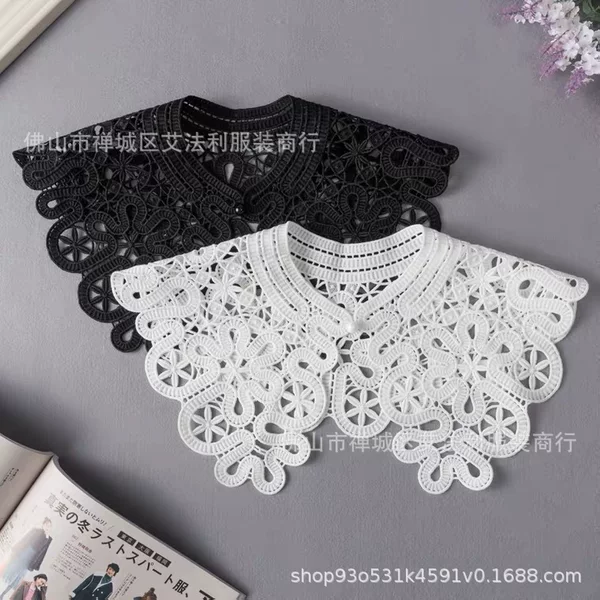 Summer White European and American Stitching Geometric Tassel Square Tassel Women's Winter Hand Hook Scarf