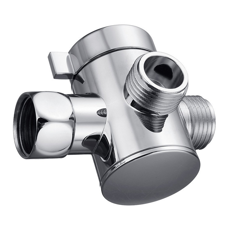 American bathroom three-way socket water separator Amazon shower nozzle three-way diverter with socket adapter
