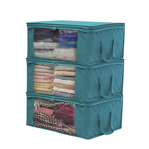 Non-woven dust bag, foldable storage quilt bag, wardrobe clothing organizer storage bag, cross-border