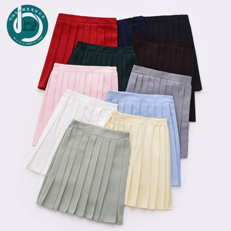 Японская плиссированная юбка JK Юбка Униформа JK Новая однотонная плиссированная юбка Юбка Harajuku Осень и зима