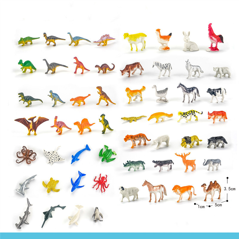 迷你小动物套装 实心野生动物海洋恐龙仿真模型玩具 厂家直销