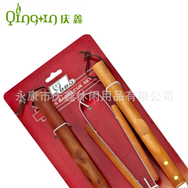 FUENTE fabricante de acero inoxidable herramienta de barbacoa traje de combinación 3-Piece Set traje de tarjeta de corbata