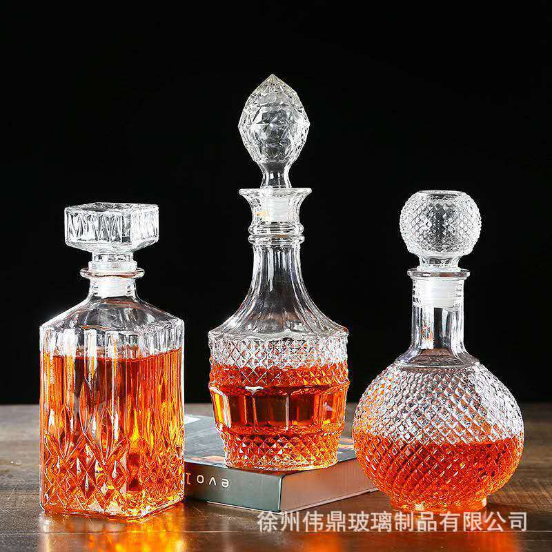 玻璃红酒空瓶醒酒器密封葡萄酒自酿酒容器家用洋酒瓶泡酒瓶玻璃杯