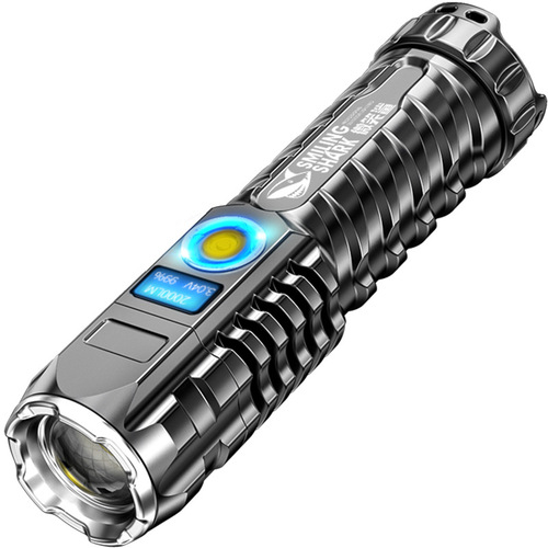 Smile Shark P90 Variable-Intensity Zoom Flashlight with Aluminum Alloy and Power Bank Function Smart LED Flashlight