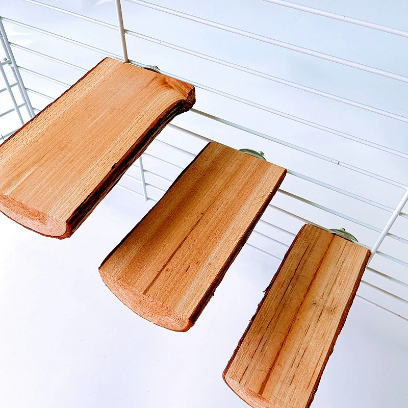 Natural wood bird perch, chewable toy, 3 sizes 5–8 cm × 16 cm, cage mount