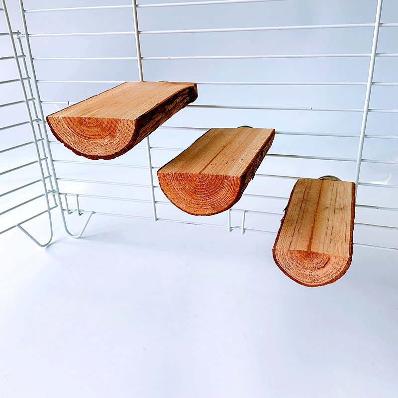 Natural wood bird perch, chewable toy, 3 sizes 5–8 cm × 16 cm, cage mount