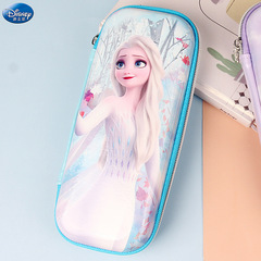 Disney Frozen Pencil Bag Sophia 3D Laminated Large Capacity Pencil Bag Elementary School Student Stationery Box Pen Case Women