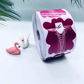 美甲延长纸托 桃花形光疗甲水晶甲指托500片美甲用品