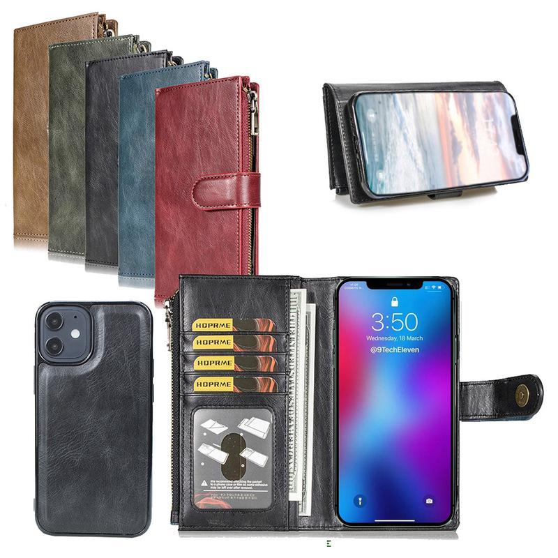 For iPhone16Pro Wallet Drop-resistant Mobile Phone Case Protective Case Apple 16 Magnetic Card Mobile Phone Leather Case