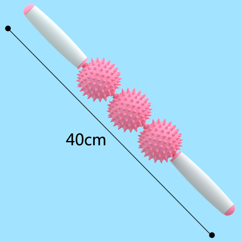 Yoga columna de masaje palo relajación muscular Rodillo de rodillo de la pantorrilla delgada Lobo diente palo Bola de espina eje de espuma de una sola pieza de entrega
