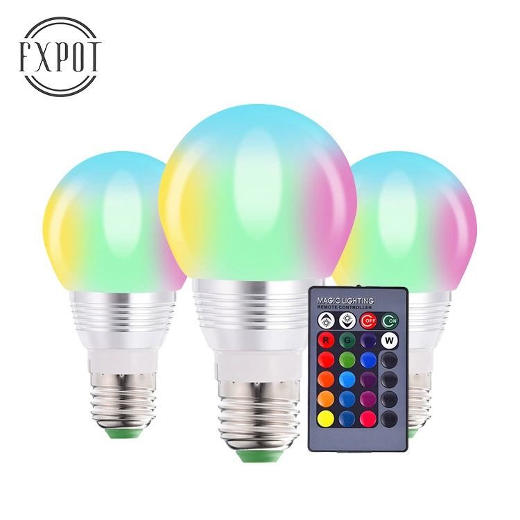 Поставка в день отправки 3W RGB Bubble Lights Q4, светодиодные цветные светильники для настольного тенниса, пульт дистанционного управления