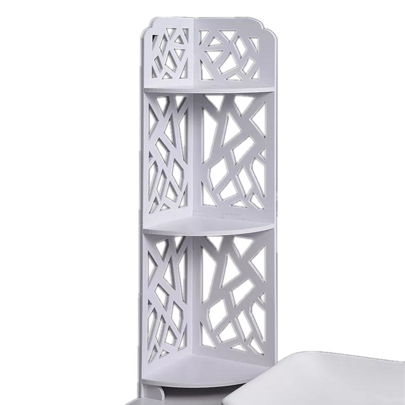 Nuevo cuarto de baño esquina piso de la esquina estante de almacenamiento hogar Baño piso de tres capas rack de almacenamiento