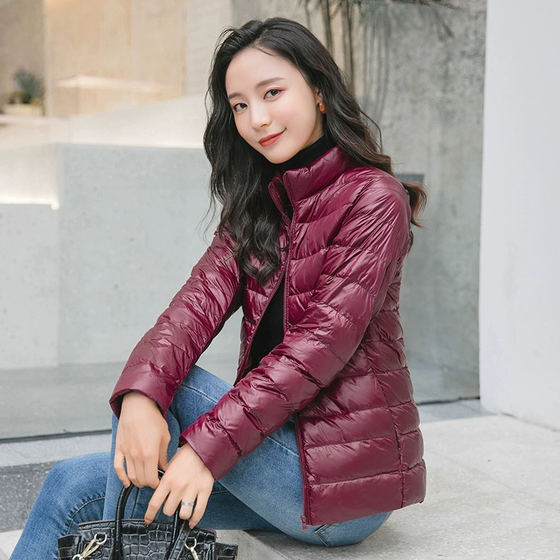 Storage bag, velvet demi-season down jacket with down, European style, plus size, duck down