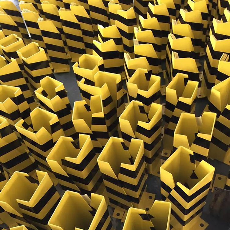 黑黄条纹L型U型常规非常规异型货架保护防撞护脚护角金属厚橘色黄