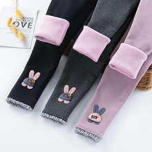 女童加绒加厚打底裤儿童一体外穿长裤中小童宝宝秋冬季裤子