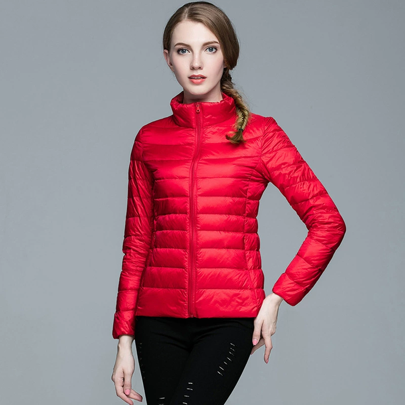 Storage bag, velvet demi-season down jacket with down, European style, plus size, duck down