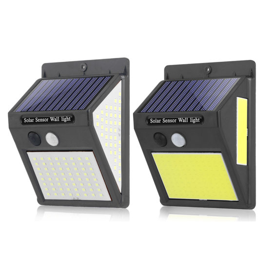 Solar Light 100/140LED3 face luminous lighting human body induction wall light outdoor room garden light 144LED