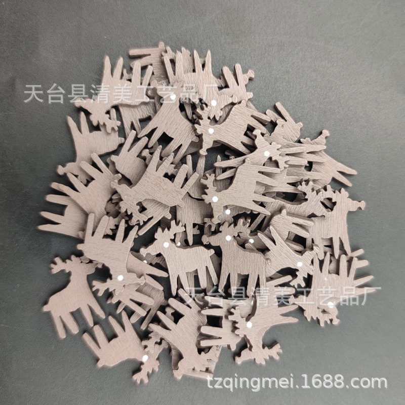 Árbol de Navidad pintado verde bricolaje botones hechos a mano rompecabezas 100 botones de madera por paquete