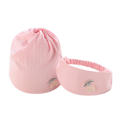 New manufacturer wholesale cotton confinement hat confinement scarf summer thin material sweat-absorbent embroidered maternity hat