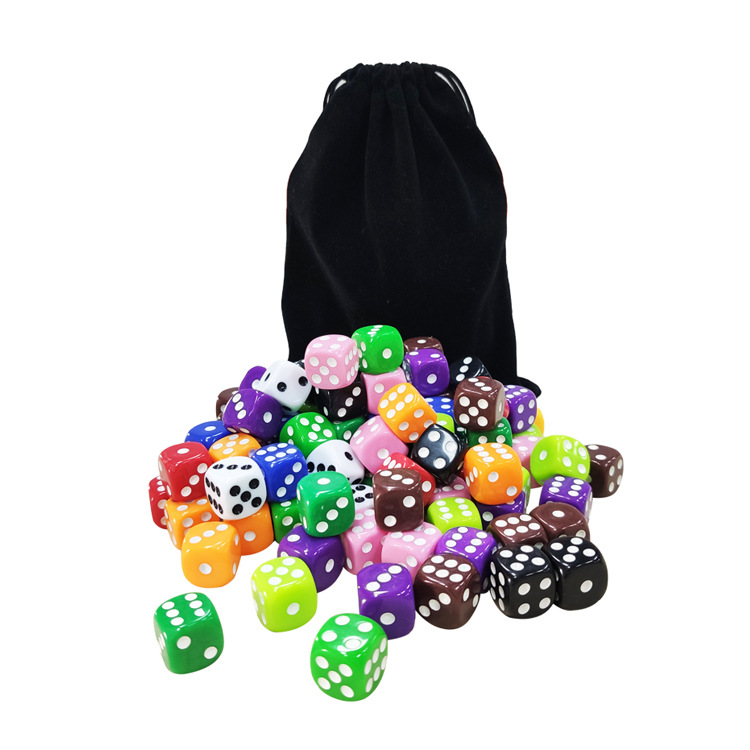 Venta directa de fábrica de alta calidad dados 16mm esquina redonda de color sólido tamiz dados Barra de dados de entretenimiento KTV dados