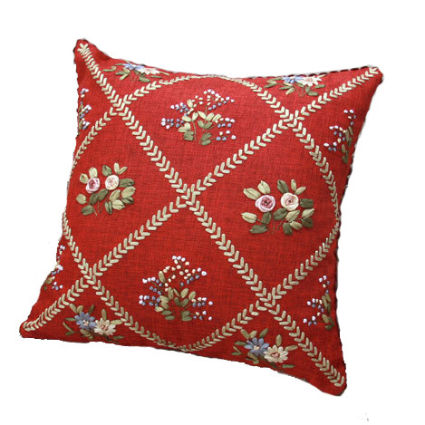 Jinhao bordado fábrica al por mayor hecho a mano bordado Cruz puntada DIY cinta bordado cojín almohada Guangzhou 04