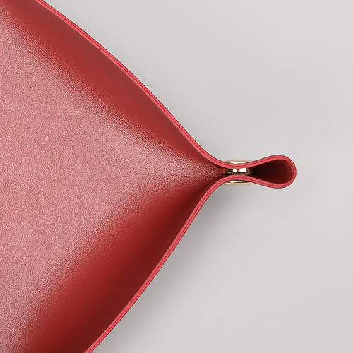 Living room entrance key leather storage box Nordic desktop cosmetics lipstick leather sundry storage tray