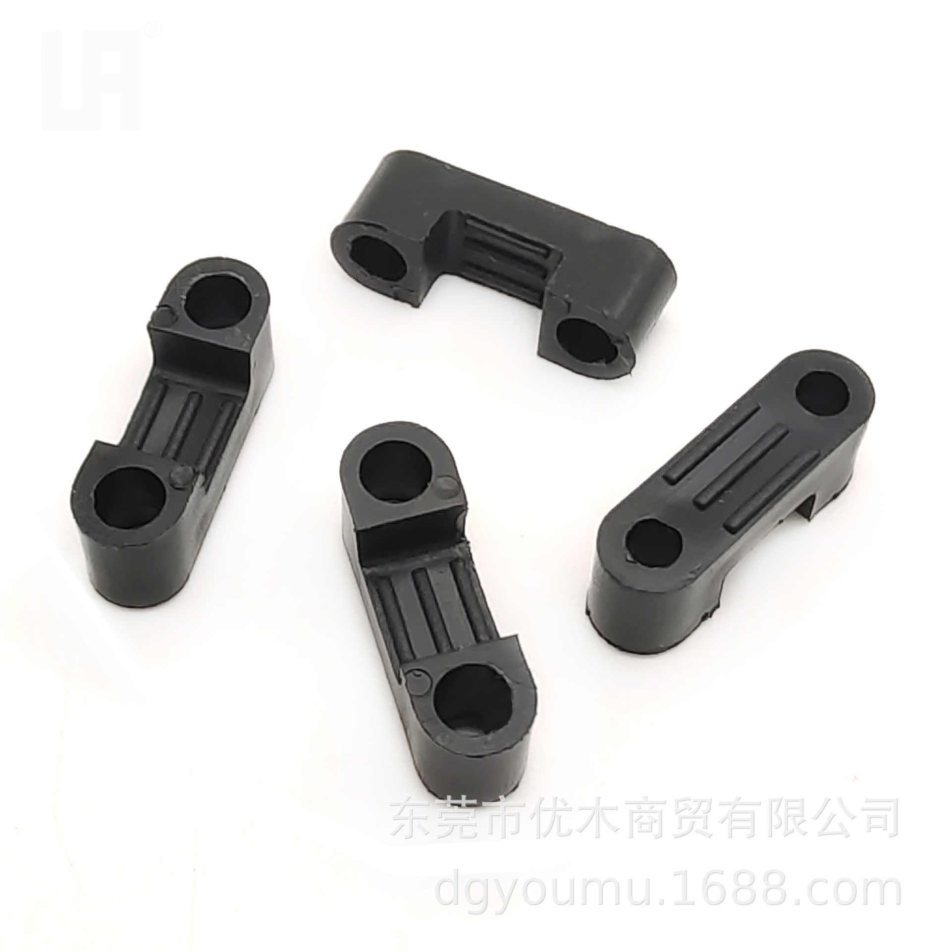 厂家直销塑料凹面压线板 圆角固线夹 中心距14mm压线片 环保线扣