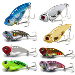 With thickened blood groove three hooks, zinc alloy vibration VIB laser iron plate boat fishing, sea fishing, Lua bait, hard bait