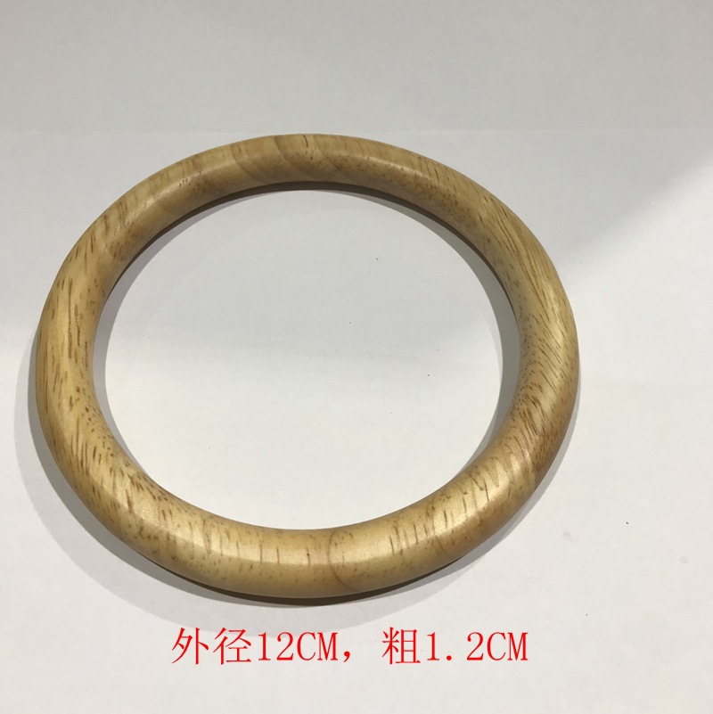 Aro Madera Mango 12cm — Accesorio para Bolsos Artesanales
