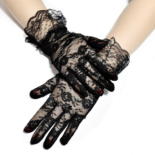 Factory direct sales Lace Breathable Sun Protection Gloves Wedding Dress Performance Gloves Sexy Clothing Accessories