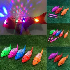 新款電動投影魚 全身發光電動自由魚 音樂搖擺魚廣場地攤熱賣批發