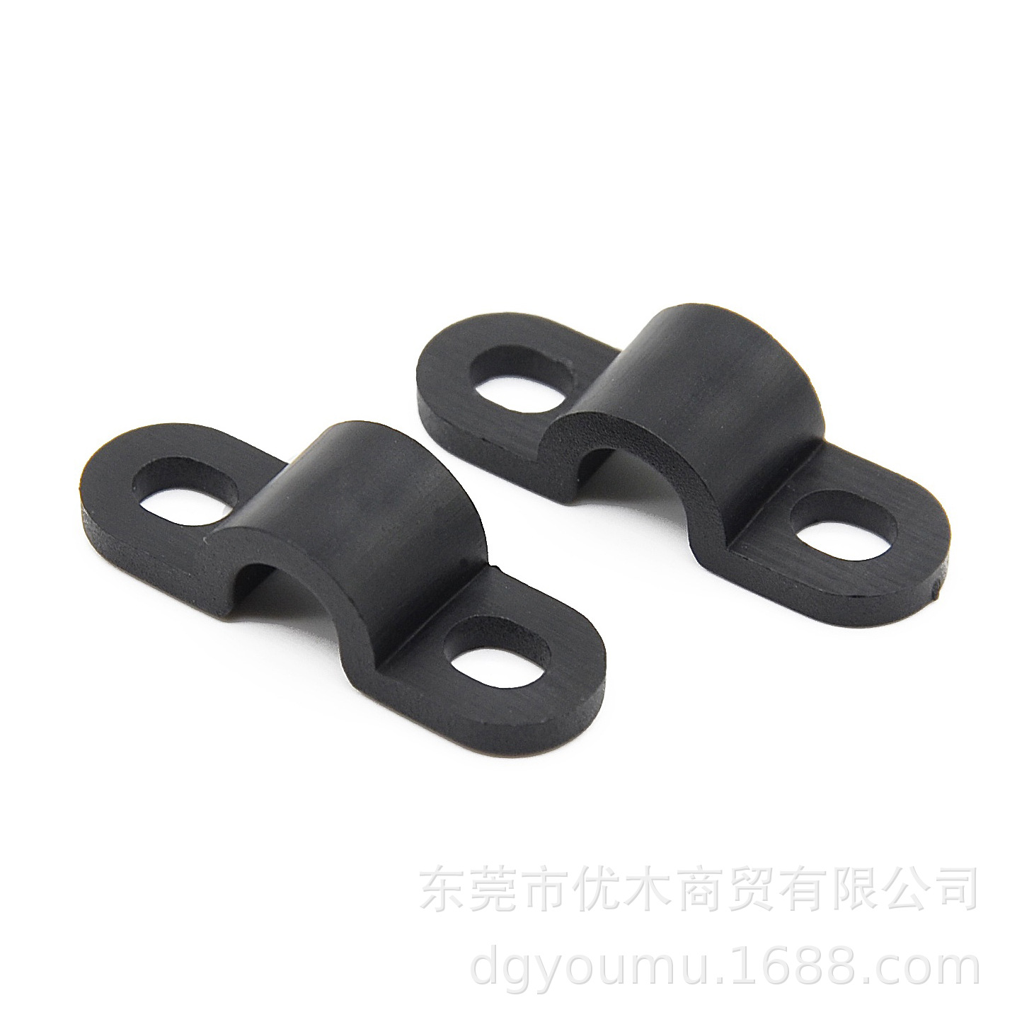 广东线扣弧形电缆压线板 塑料桥型固定线卡 尼龙阻燃线扣孔距18mm