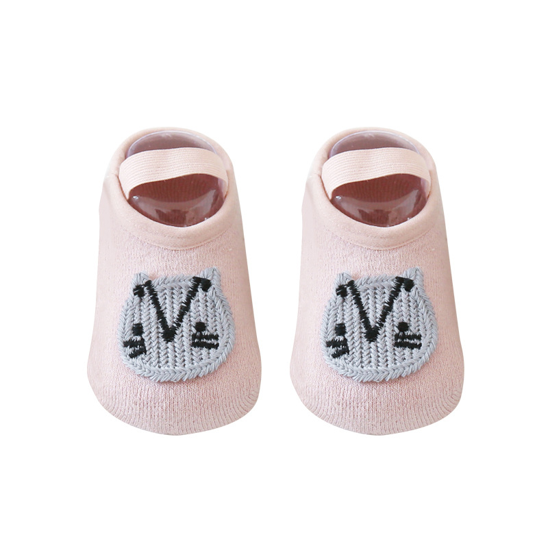 Nueva clase de un bebé calcetines de otoño e invierno engrosada Terry calcetines de piso coreano de dibujos animados antideslizante recién nacido bebé niño Calcetines