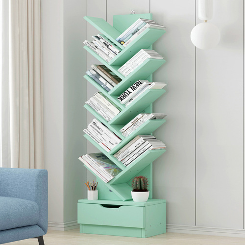 Yijiada bookshelf multi-layer simple small bookcase floor-standing tree-shaped creative storage rack student desktop modern storage rack