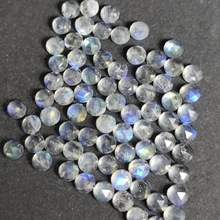 天然彩蓝闪光石玫瑰切圆形2MM2.5MM3MM4MＭ 彩蓝光拉长石