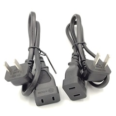 CCC national standard two-plug power cord 90-degree elbow national standard hoe two-plug medium-sized L-shaped 8-pin socket extension cord