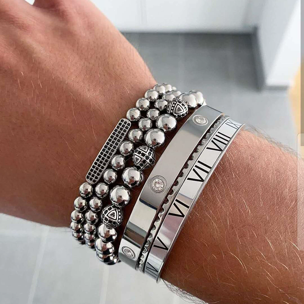 Ретро бронзовые бусины, браслет, медные аксессуары, европейский стиль, 8 мм, микровставка
