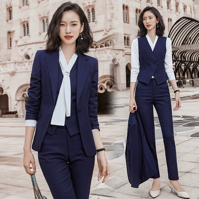 Профессиональный костюм женский весенний и осенний модный темперамент стиль богини учитель формальный костюм менеджер отдела продаж Рабочая одежда