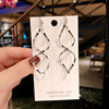 Ear clips, long trend earrings with tassels, no pierced ears, Korean style, simple and elegant design, french style, wholesale