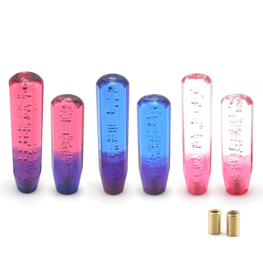 Universal shift knob color crystal bubble shift lever shift knob manual car shape shift lever shift