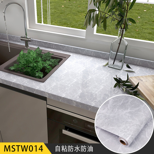 Waterproof and moisture-proof marble sticker kitchen oil-proof cabinet table countertop furniture renovation wallpaper self-adhesive wallpaper