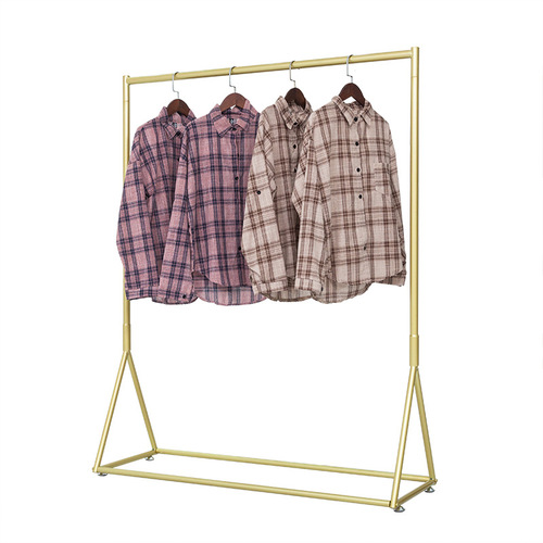 Women's clothing store clothes racks floor-standing display shelves nano gold iron clothing store display racks removable clothes racks
